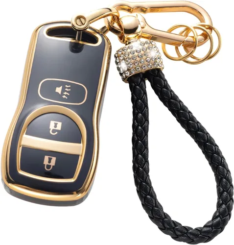 Miniatura 36 de Gematay Funda protectora para llavero VW Volkswagen con cordón para llavero, compatible con VW Jetta Golf Polo MK7 Passat Beetle Smart Key Case