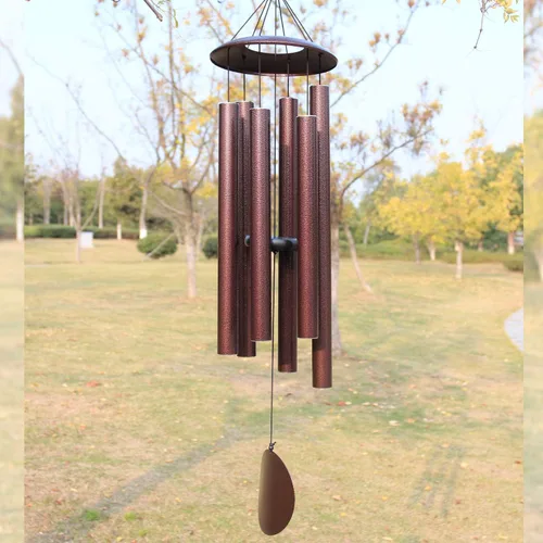 Miniatura 8 de Campanillas de viento para exteriores grandes y profundas, carillones de viento de 42 pulgadas, tonos melódicos relajantes, regalo conmemorativo