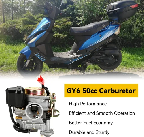 Miniatura 2 de HIAORS GY6 Carburador de 50 cc para Tao Tao 49cc Scooter VIP Pony Thunder PD18J Carb Jonway Roketa Sunl Vitacci Icebear Lance Kazuma Baja SC50
