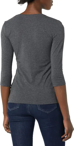 Miniatura 2 de Tienda Essentials - Camisa de manga 34 y cuello en V para mujer