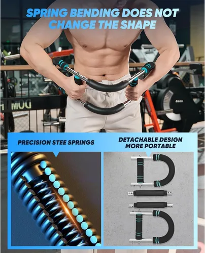 Miniatura 7 de Entrenador de Brazo Twister, Equipo de Entrenamiento de Pecho Ajustable de 40-100 lb, Entrenador de Brazo Power Twist, Fortalecedor de Antebrazo