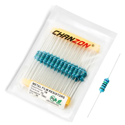 Miniatura 31 de Chanzon 50 piezas 1 W 10 Ω ohm Resistencia de película metálica fija de tolerancia 0.01 ±1% 10R MF Resistencias de agujero pasante con limitación
