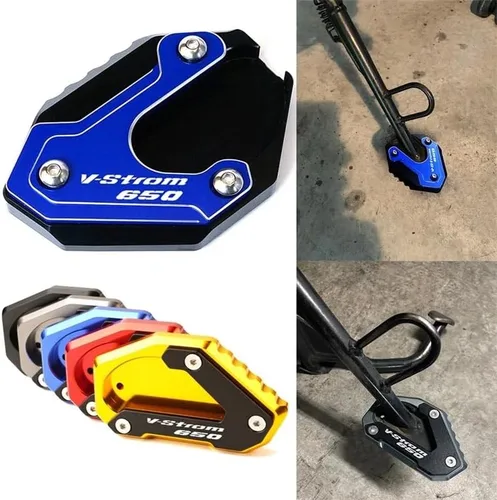 Miniatura 2 de TEMKIN W for Suzuki V-Strom 650/XT VSTROM 650 DL650 2004-2022 2021 Motorcycle CNC Kickstand Foot Side Stand Extension Pad Support Plate Y