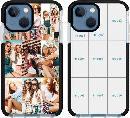 Miniatura 8 de Funda de teléfono personalizada para iPhone 13 Mini, funda personalizada de fotos de collage de múltiples imágenes, resistente a los arañazos, a