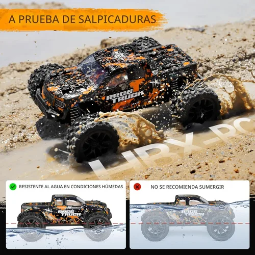 Miniatura 9 de HAIBOXING Camión monstruo RC a escala 1:18 18859 36km/h de velocidad 4X4 todoterreno, autos a control remoto, impermeables, con alimentación