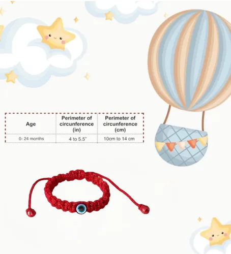 Miniatura 4 de Pulsera roja para bebés, niña y bebé. Amuleto de protección para bebé. Cuerda para la buena suerte y el mal de ojo. Pulsera infantil para bebé