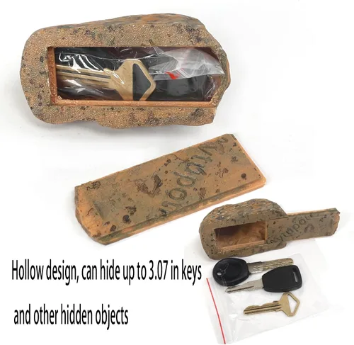 Miniatura 8 de Ocultador de llaves de repuesto – Oculta fácilmente una llave en el exterior con este diseño de piedra de aspecto real, perfecto como ocultador