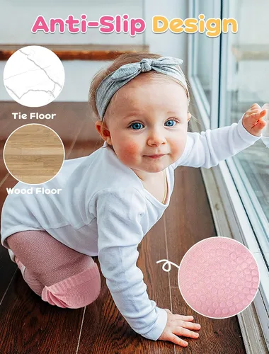 Miniatura 10 de BOSONER Rodilleras antideslizantes para bebés, rodilleras unisex para bebés y niños pequeños, 5 pares