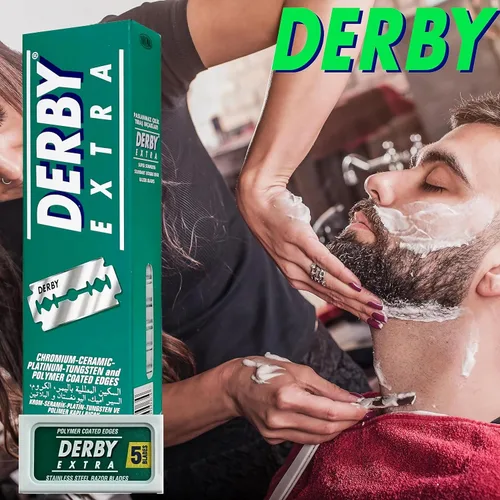 Miniatura 8 de 100 cuchillas de afeitar "Derby Extra Professional" de doble filo para maquinilla de afeitar recta