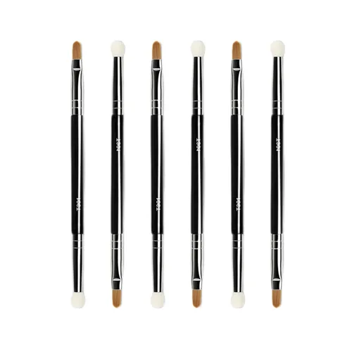 Miniatura 7 de Cepillo corrector de doble extremo, mini cepillo de maquillaje de doble extremo con cerdas sintéticas de esponja