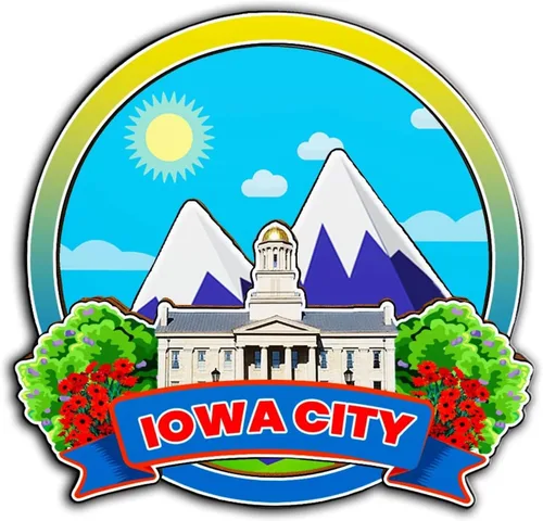 Imán de madera para nevera de Iowa City Iowa, Iowa, 3170, monumentos en 3D, recuerdos coleccionables, para viajes, decoración hecha a mano