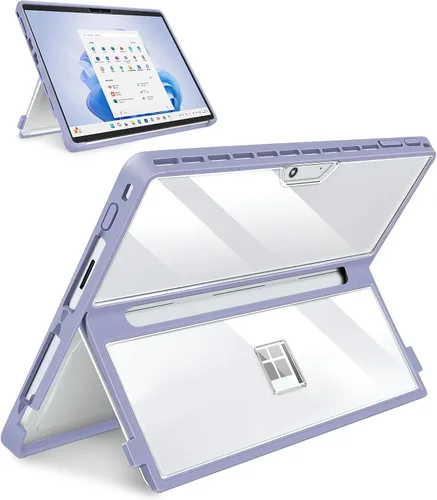 Miniatura 17 de Funda para Microsoft Surface Pro 11/10/9/8 de 13 pulgadas, con cubierta de soporte, correa de mano, funda resistente todo en uno compatible con Negro