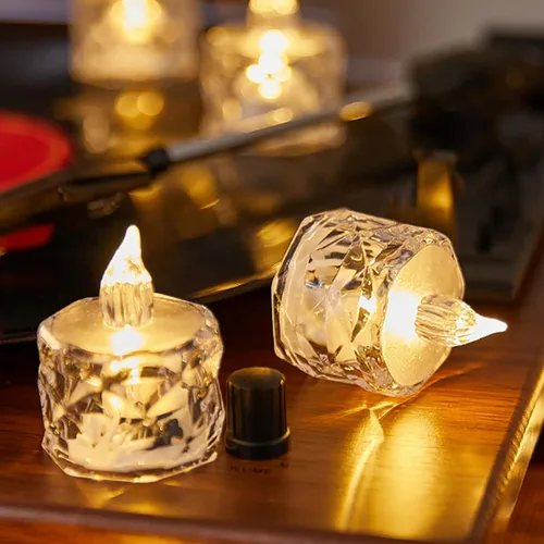 Miniatura 11 de Paquete de 12 velas de té que funcionan con pilas, parpadeo realista y más de 200 horas de tiempo de funcionamiento, para centros de mesa, bodas