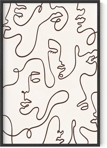 Miniatura 51 de HAUS AND HUES Impresión artística minimalista de mujer, póster de figura femenina, arte abstracto de pared neutro, arte de pared de dibujo lineal