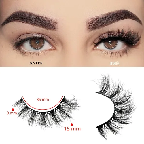 Miniatura 2 de FARRED Pestañas de Ojo de Gato Cortas Naturales de 15mm Pestañas Esponjosas y Finas en Tira 14 Pares de Pestañas Postizas Naturales Lindas Paquetes