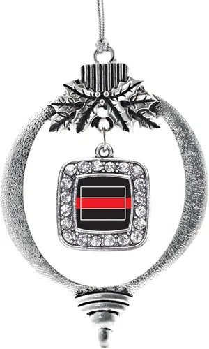 Miniatura 187 de Inspired Silver - Nana púrpura - Adorno de Navidad plateado - Adorno cuadrado para árbol de Navidad con circonita cúbica - Decoración colgante
