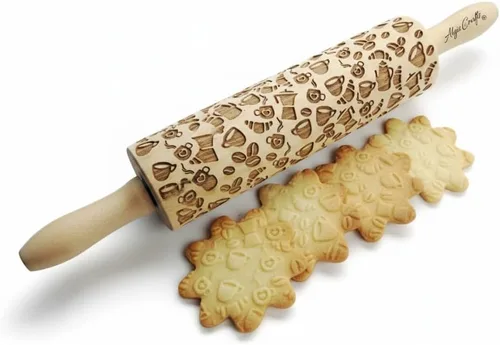Miniatura 15 de Rodillo de relieve AFRICA con patrón tribal para galletas y cerámica de Algis Crafts