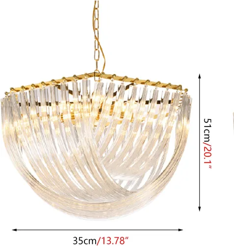Miniatura 7 de Chandelier Light, Novel Decorated Gold Chandelier Metal LED Pendant Lights Retro Loft Adjustable Chain Hanging Lamp Living Room Lustre Lamparas