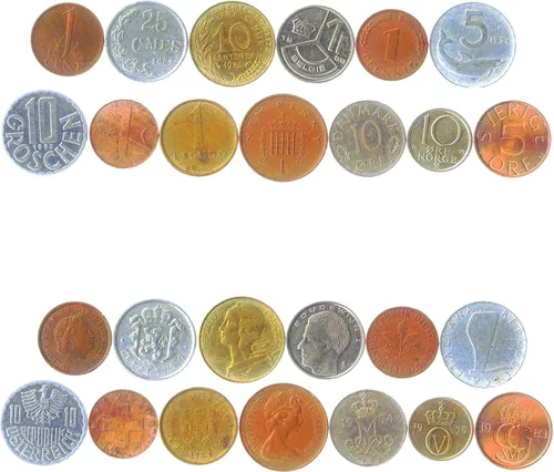 Miniatura 23 de LOTE de 28 Monedas Diferentes de la UE (Colección PRE-Euro) - Monedas Coleccionables, Monedas Antiguas para Álbum o Exhibición