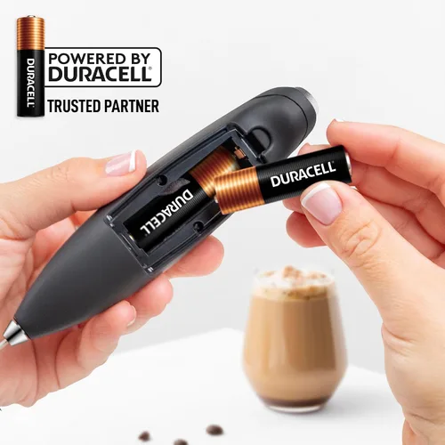 Miniatura 533 de Zulay Milk Boss Espumador de leche potente manual, hace espuma para latte, batidor para mezclar bebidas, café, miniespumador para capuchino, frappé