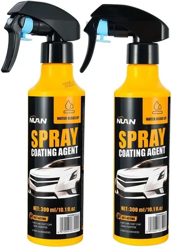 Miniatura 2 de NUAN Revestimiento de cerámica nano hidrofóbico, kit de aerosol de revestimiento de automóvil de 10.8 fl oz, protección de pintura automática fácil