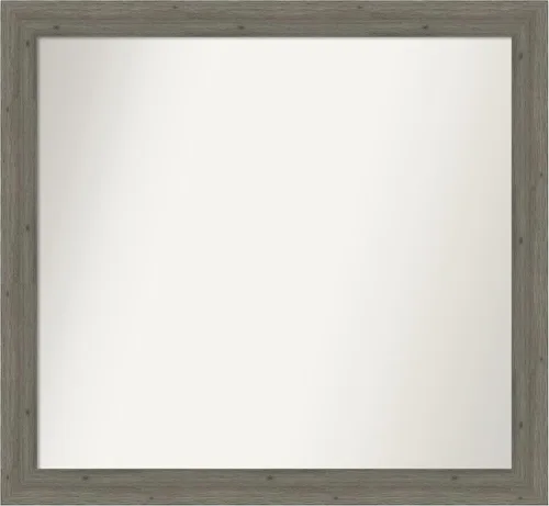 Miniatura 14 de Amanti Art Espejo de pared personalizado no biselado (24.5 x 24.5 pulgadas), marco gris marrón alta, varios tamaños personalizados, espejo de baño
