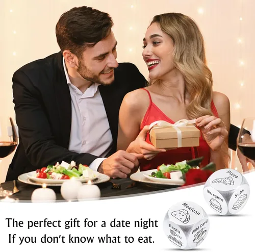 Miniatura 2 de Juego de 2 dados de comida, regalos del día del padre, para marido, hombres, papá, decisión de comida, dados para parejas, regalo de graduación