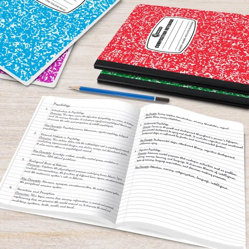 Miniatura 7 de Rosmonde Paquete de 50 cuadernos de composición a granel, cuadernos de rayas universitarias, 200 páginas (100 hojas), 9-3/4 x 7-1/2, encuadernación