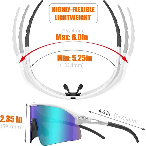 Miniatura 4 de Living out your qool time Gafas de sol polarizadas para ciclismo para mujeres y hombres, golf, correr, voleibol, MTB y deportes al aire libre 1188k