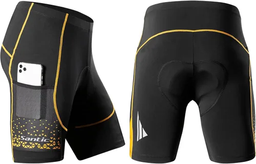 Miniatura 54 de Santic Pantalones cortos de ciclismo para hombre, pantalones acolchados para ciclismo, ropa de ciclismo
