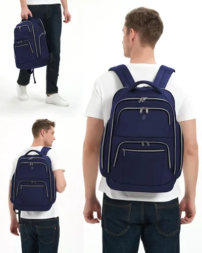 Miniatura 4 de Bolsa de gimnasio con compartimento para zapatos y mochila de viaje para computadora portátil