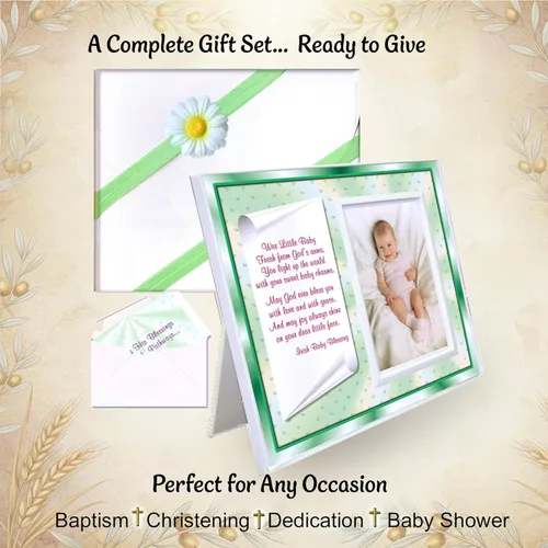 Miniatura 2 de Marco de fotos Irish Baby Blessing – Regalo tradicional de bendición cristiana de abuelos – con capacidad para fotos de 3.5 x 5 pulgadas Bendición