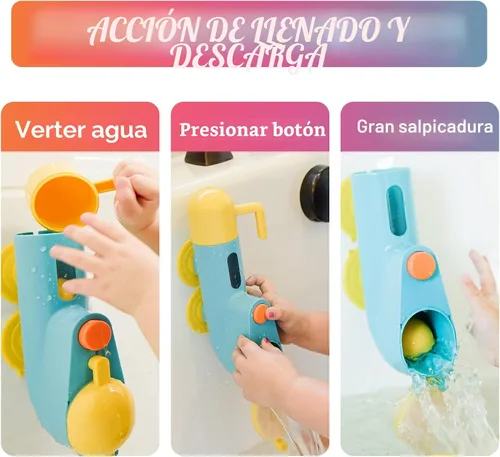 Miniatura 2 de Juguetes de Baño Submarino Fill N' Splash - Juguetes de Baño para Niños de 1-3-4-5 Años - Juguetes de Bañera para Niños y Niñas - Juguetes de Baño
