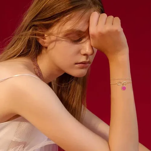 Miniatura 5 de Delicadas pulseras de oro en capas para mujer con relleno de oro de 14 quilates ajustable con capas de cara sonriente linda pulseras de oro