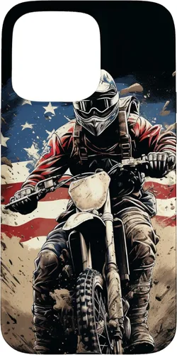 Miniatura 31 de Dirt Bike American Flag Motocross Enduro Biker 4th of July Case for iPhone 17
