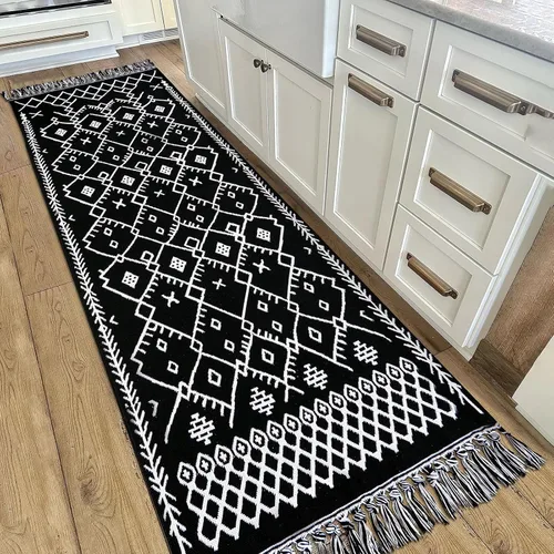 Miniatura 178 de IOHOUZE Alfombra de Área Lavable 4x6 Antideslizante con Respaldo de Goma Alfombras Tejidas para Entrada Interior Alfombras de Dormitorio Alfombra