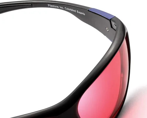 Miniatura 6 de Pilestone TP-016 Lens D Color Blind Gafas estilo deportivo para uso en interiores y exteriores de ceguera roja media/fuerte, Negro