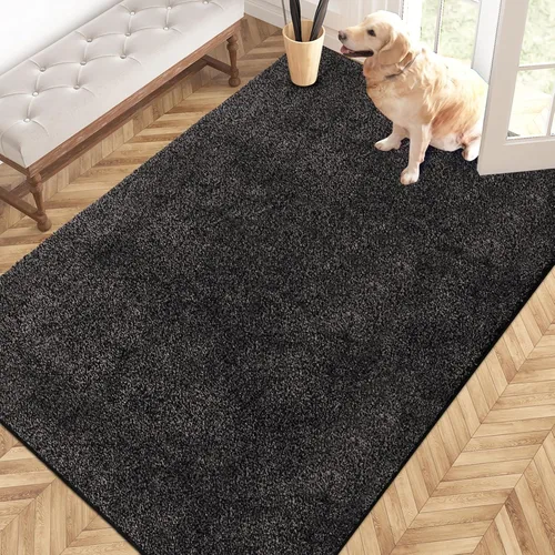 Miniatura 75 de PURRUGS Alfombra de área de fácil cuidado de 4 x 6 pies, antideslizante, lavable a máquina, tapete para puerta de perro, resistente a las manchas