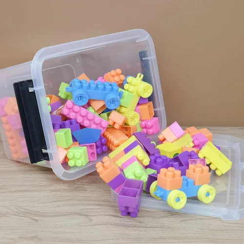 Miniatura 7 de Wekioger Contenedores de almacenamiento versátiles de 6 cuartos de galón con asa y hebillas de cierre seguro, 6 paquetes de caja organizadora