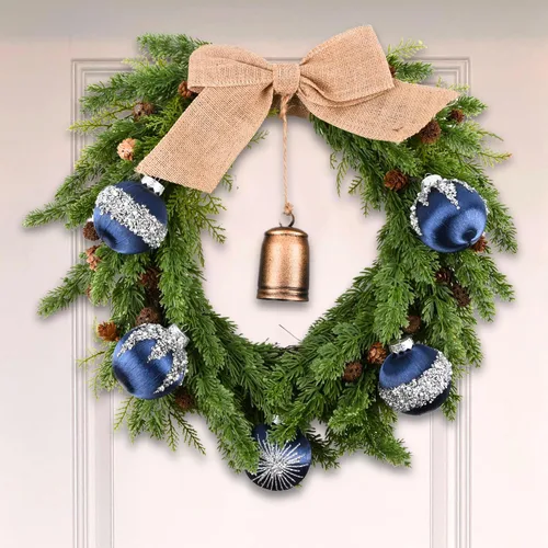 Miniatura 6 de Bolas de Navidad Azul Marino Adornos - Paquete de 15 Adornos de Árbol de Navidad de Lujo No Se Astillan - Juego de Bombillas de Navidad de Satén