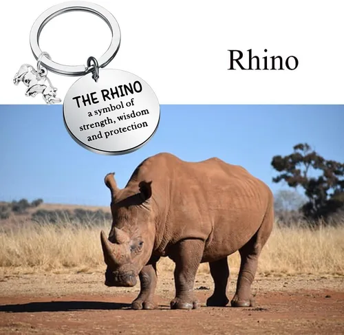 Miniatura 8 de Regalo de rinoceronte regalo para amantes del rinoceronte, regalo de rinoceronte, regalo de animal, rinoceronte, un símbolo de fuerza, sabiduría