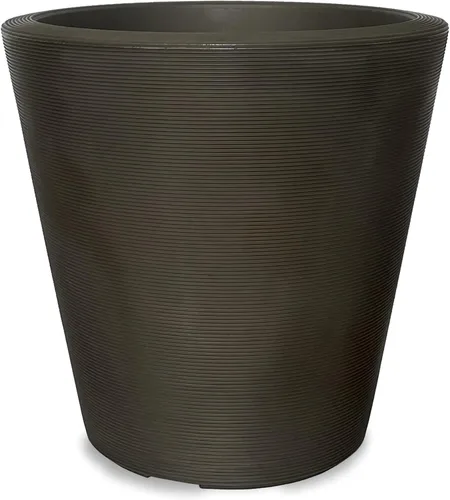 Miniatura 9 de Crescent Garden Madison Planter– Maceta resistente a la intemperie, doble pared para interiores y exteriores con orificio de drenaje, contenedor