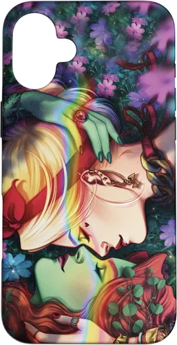 Miniatura 22 de iPhone 16 DC Comics Pride Harley Quinn & Poison Ivy Nose Touch Case