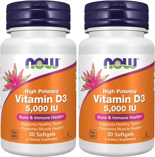 Miniatura 9 de Now Supplements, Vitamina D3 5,000 UI, Alta Potencia, Soporte Estructural*, 30 cápsulas blandas
