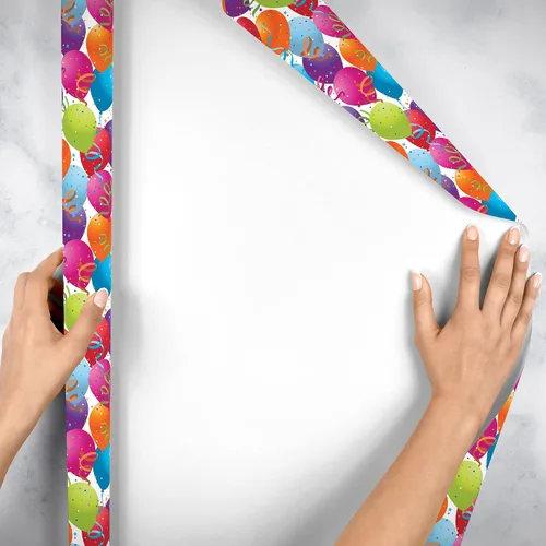 Miniatura 3 de Jillson Roberts Papel de regalo a granel, globo blanco, 1/4 resma 208' x 30