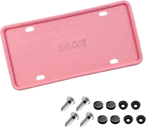 Miniatura 9 de YALOK Marco de matrícula de silicona con agujeros de drenaje, soporte universal para matrícula de coche de EE. UU. Accesorios para coche resistentes