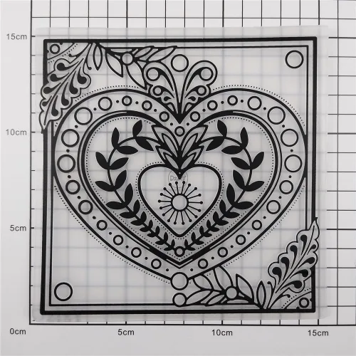 Miniatura 3 de DzIxY Fondo de corazón Carpetas de grabación en relieve de plástico para tarjetas que hacen suministros DIY papel 3D plantillas de álbumes