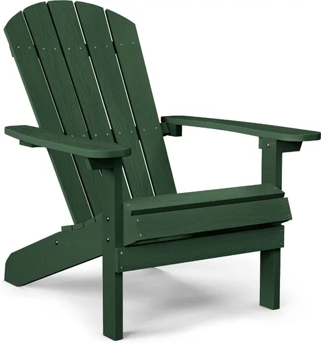 Miniatura 35 de YEFU Silla Adirondack de plástico resistente a la intemperie, sillas de patio con instalación fácil en 5 pasos, se ve exactamente como madera real