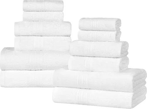 Miniatura 34 de Superior Juego de 6 toallas de mano de algodón ecológico, toallas pequeñas para spa, hotel, baño de invitados, cocina, secado rápido, suave