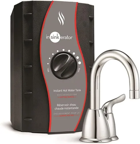 Sistema dispensador de agua caliente InSinkErator H-HOT150SN-SS Invite, funciona con una sola manija, níquel satinado, H-HOT150C-SS, 115 volts
